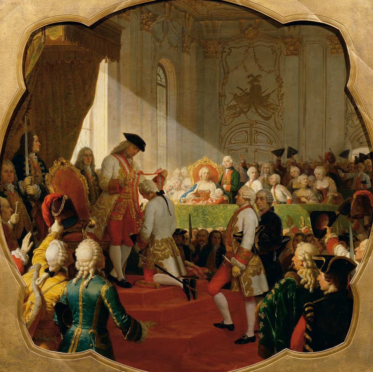 První povýšení do vojenského řádu Marie Terezie v roce 1758 od Karl von Blaas
