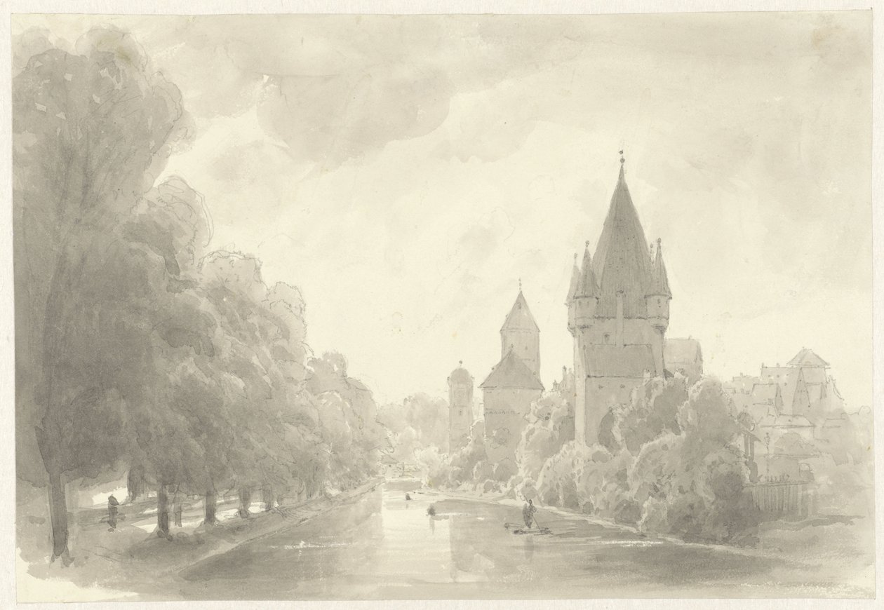 Městské hradby s věžemi od Kasparus Karsen (possibly)
