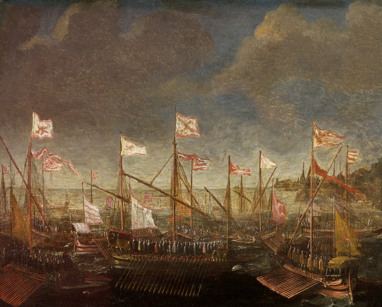 Středozemní moře s galéry od Kasper van Eyck