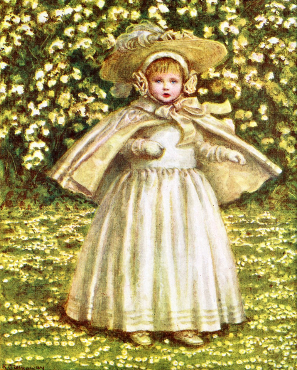 Dítě v bílém od Kate Greenaway od Kate Greenaway