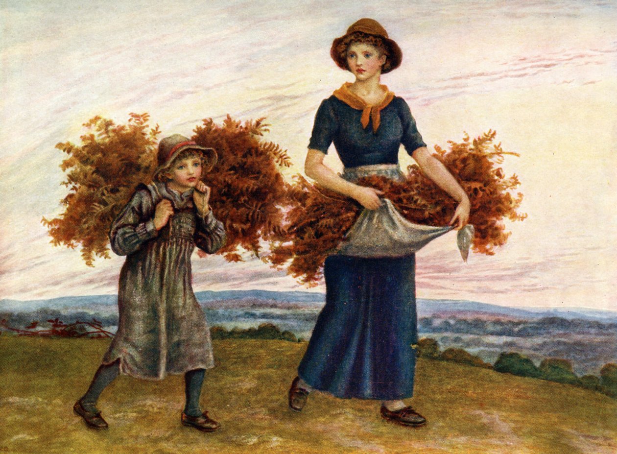 Sběrači kapradí od Kate Greenaway. od Kate Greenaway