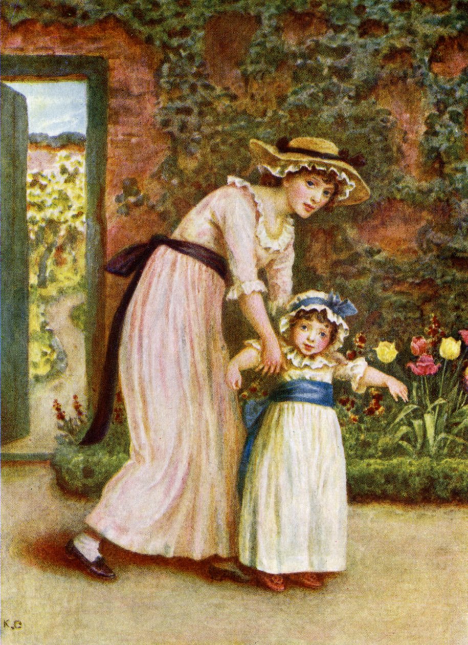 Dvě dívky v zahradě, Kate Greenaway od Kate Greenaway