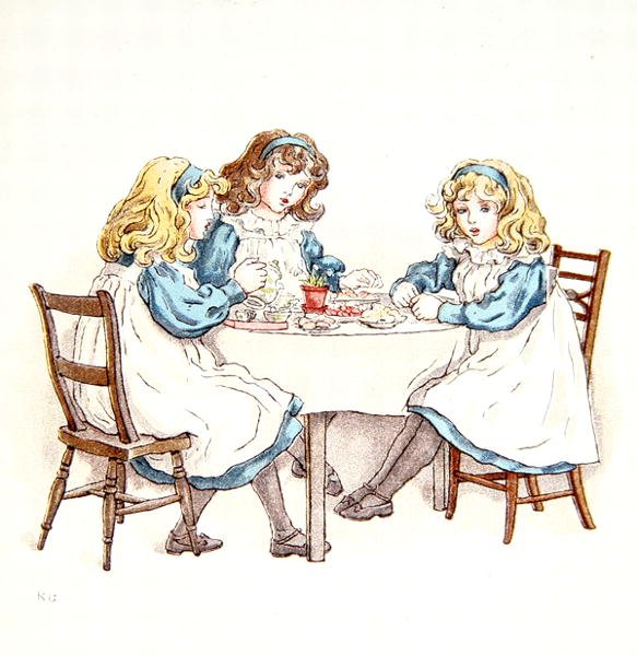 Girls Tea party, ilustrace z 