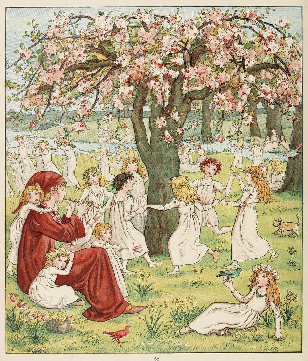 Jak byly jejich děti ukradeny, z The Krysař z Hamelnu, hospoda. 1888 (barevné lito) od Kate Greenaway