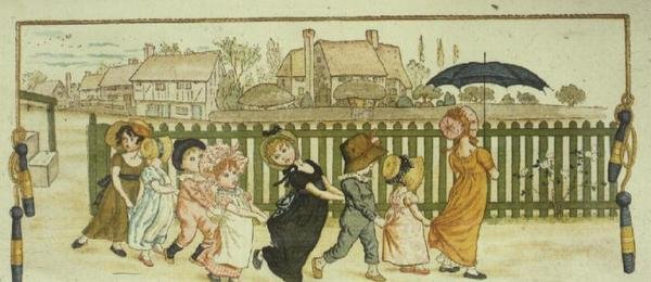 Hra, z knihy "Jeden den v životě dítěte od Kate Greenaway