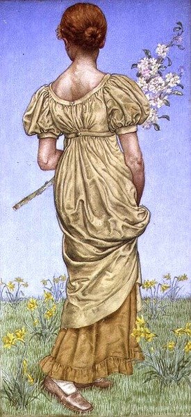 Jaro, květ (akvarel) od Kate Greenaway