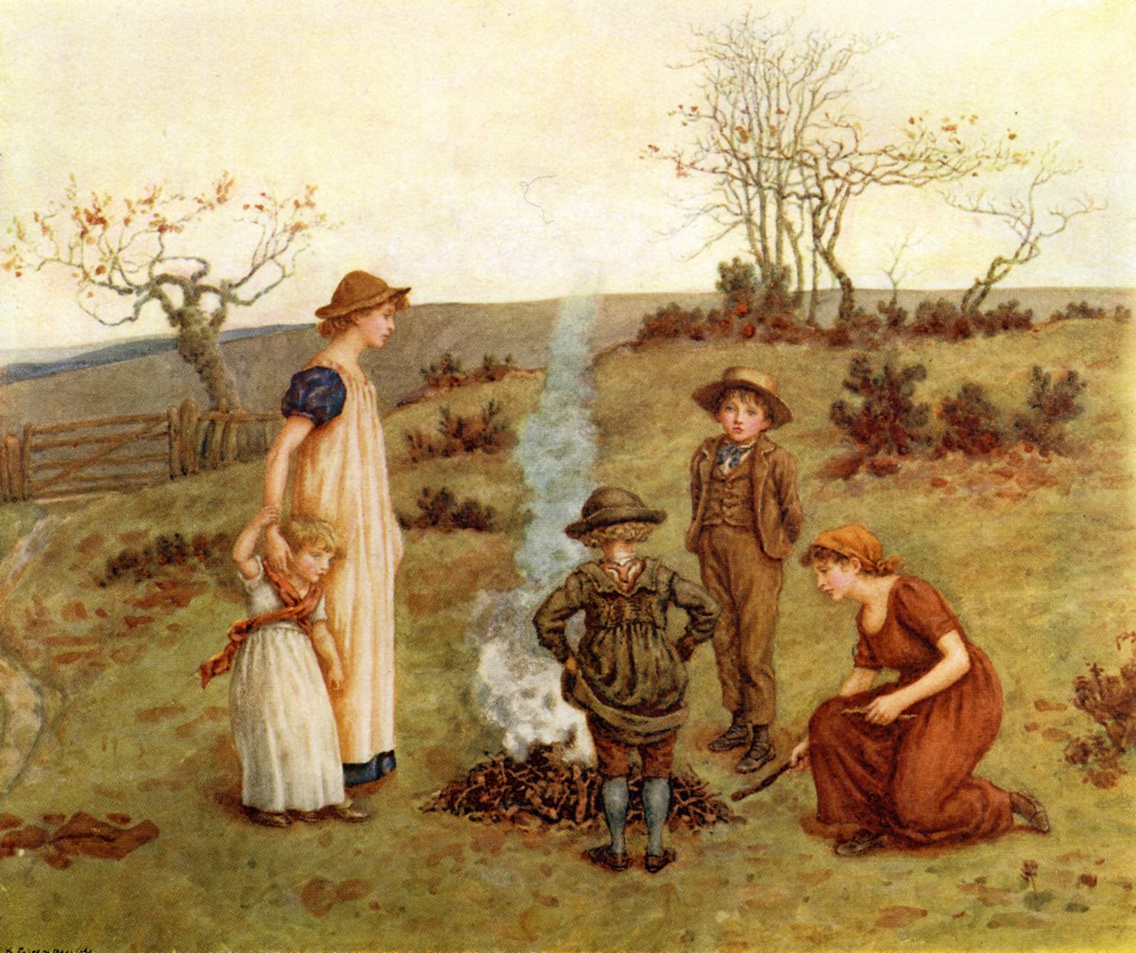 Oheň z tyče od Kate Greenaway od Kate Greenaway