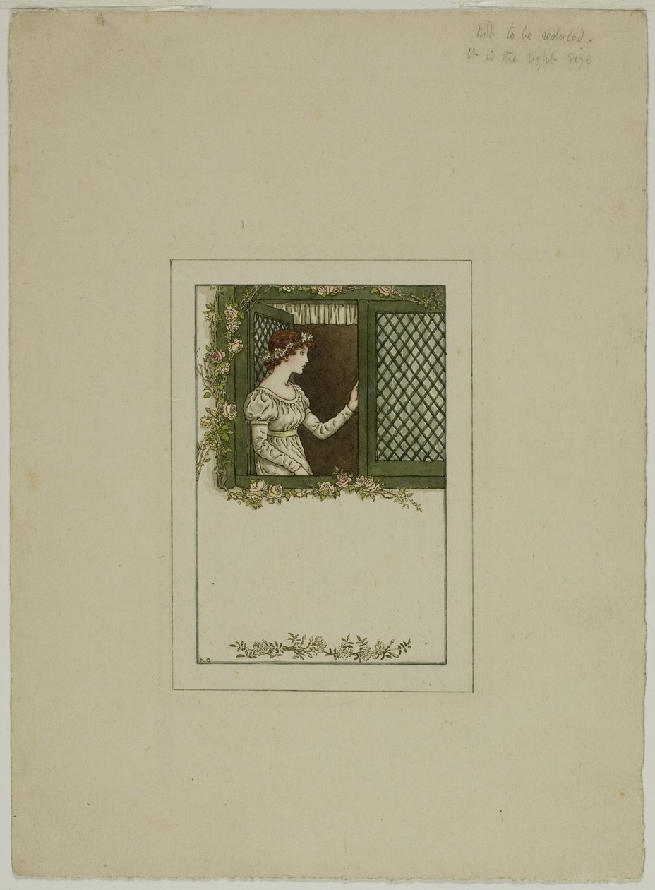 Žena u mřížového okna od Kate Greenaway