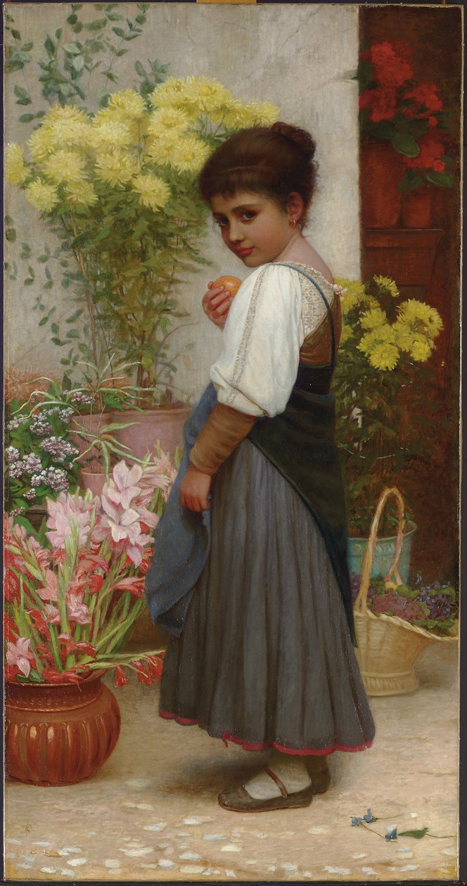Obchodník s květinami (olej na plátně) od Kate Perugini