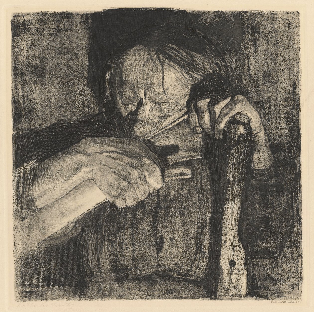 Brousící kosa. od Käthe Kollwitz
