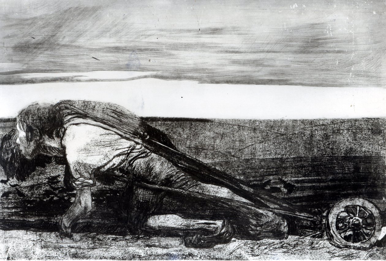 Orba, ze série „Povstání rolníků“, 1906 (lept, rytina a akvatinta) a akvatinta) od Käthe Kollwitz