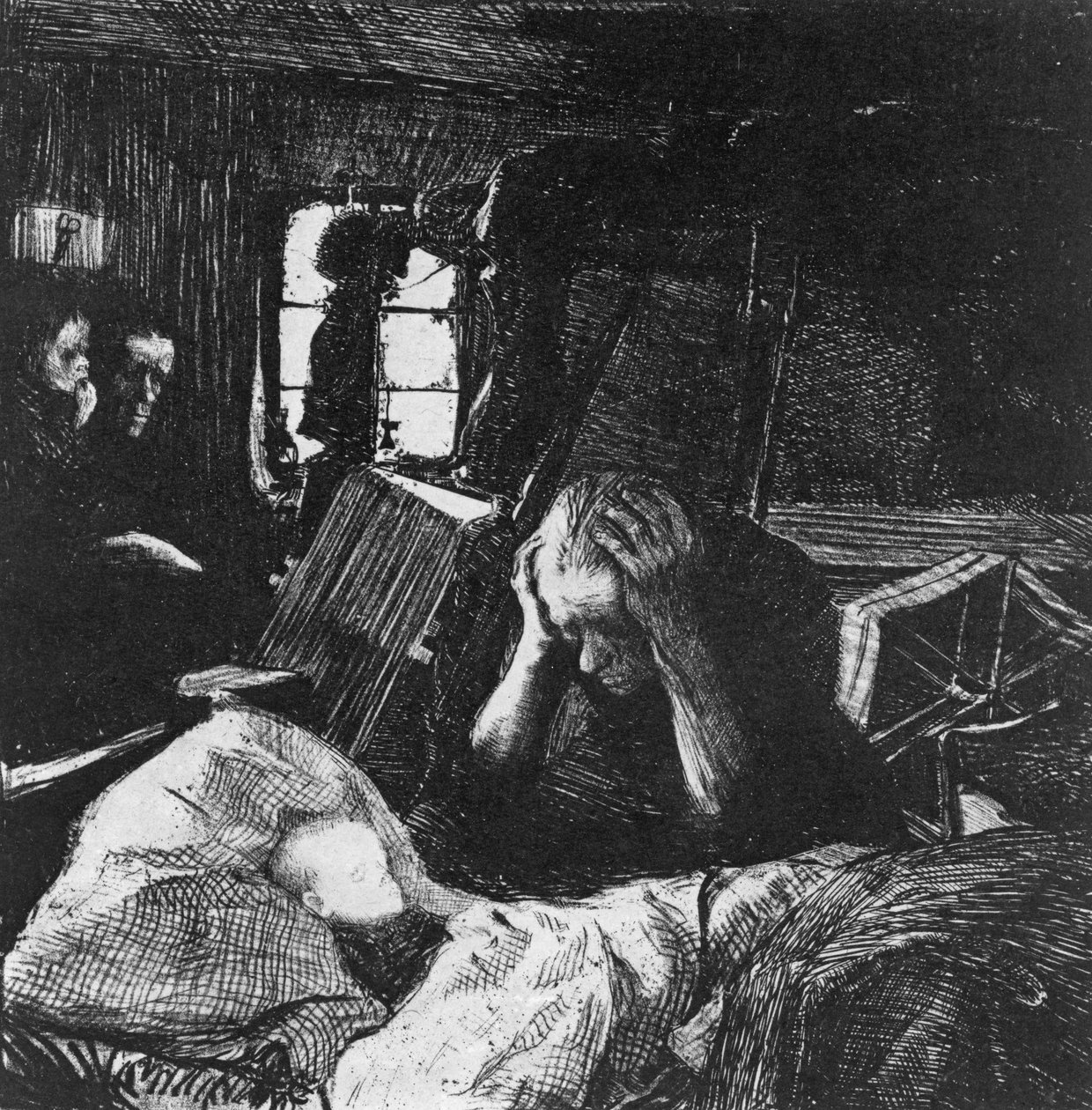 Potřeba, 1897 od Käthe Kollwitz
