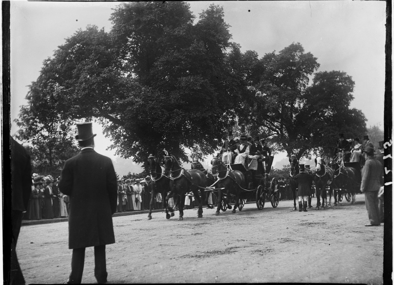 Hyde Park, City Of Westminster, Londýn, 01.06.1907 (černobílá fotografie) od Katherine Jean Macfee