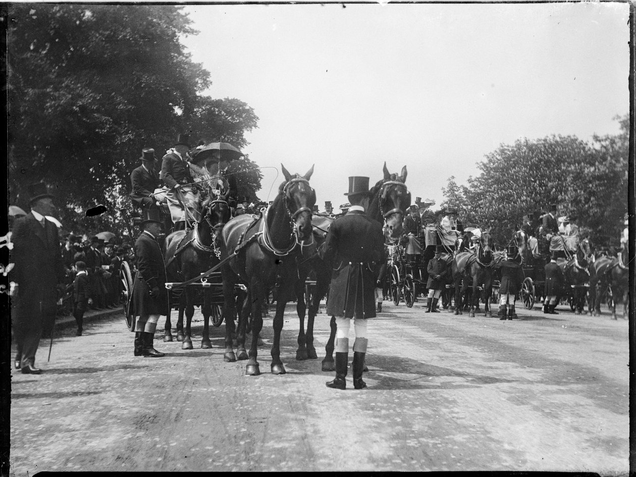 Hyde Park, City Of Westminster, Londýn, 27. 4. 1905 (černobílá fotografie) od Katherine Jean Macfee