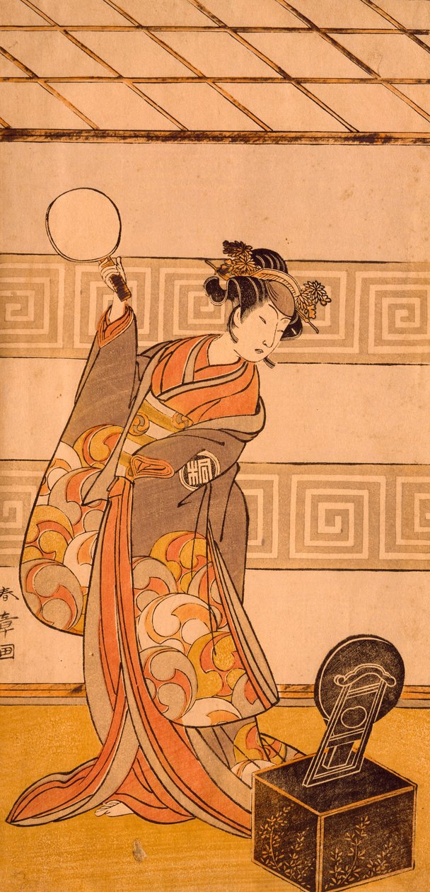 Herec Arashi Sangoro II v ženské roli, Katsukawa Shunsho (1726-1792), dřevoryt, Japonsko, japonská civilizace od Katsukawa Shuncho