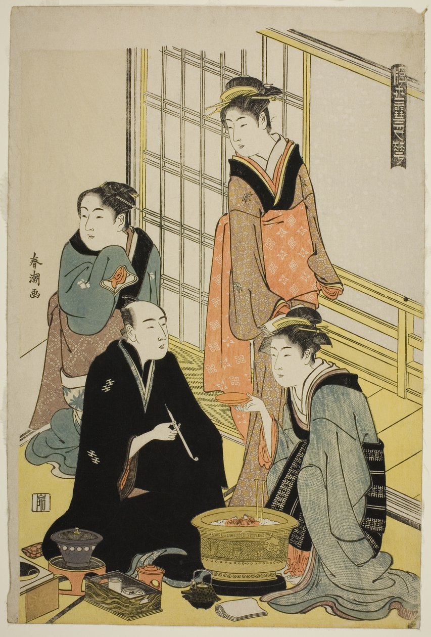 Sníh ze série „Sníh, měsíc a květiny plovoucího světa (Ukiyo setsugekka)“ od Katsukawa Shuncho