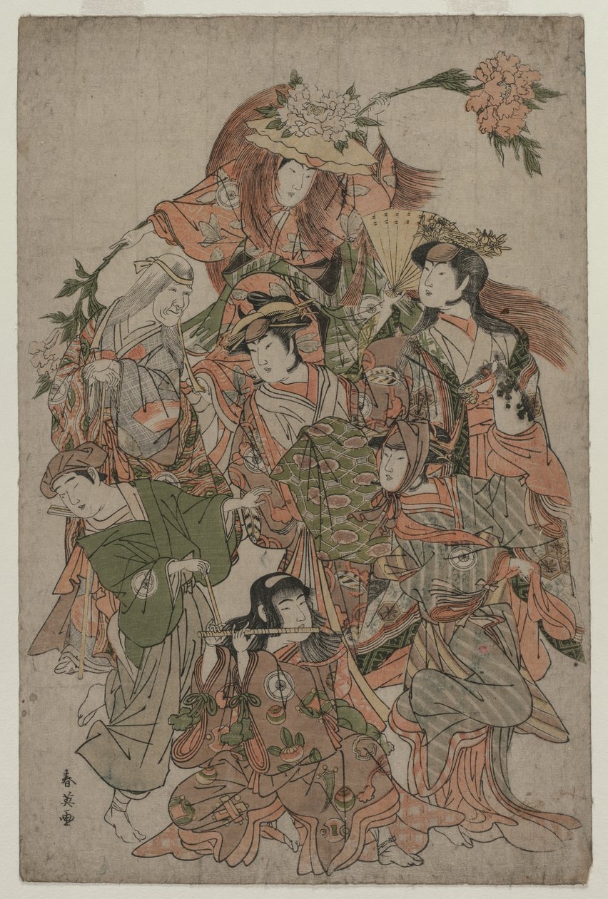Iwai Hanshiro IV v tanci sedmi proměn, c. 1793 nebo 1794. od Katsukawa Shunei