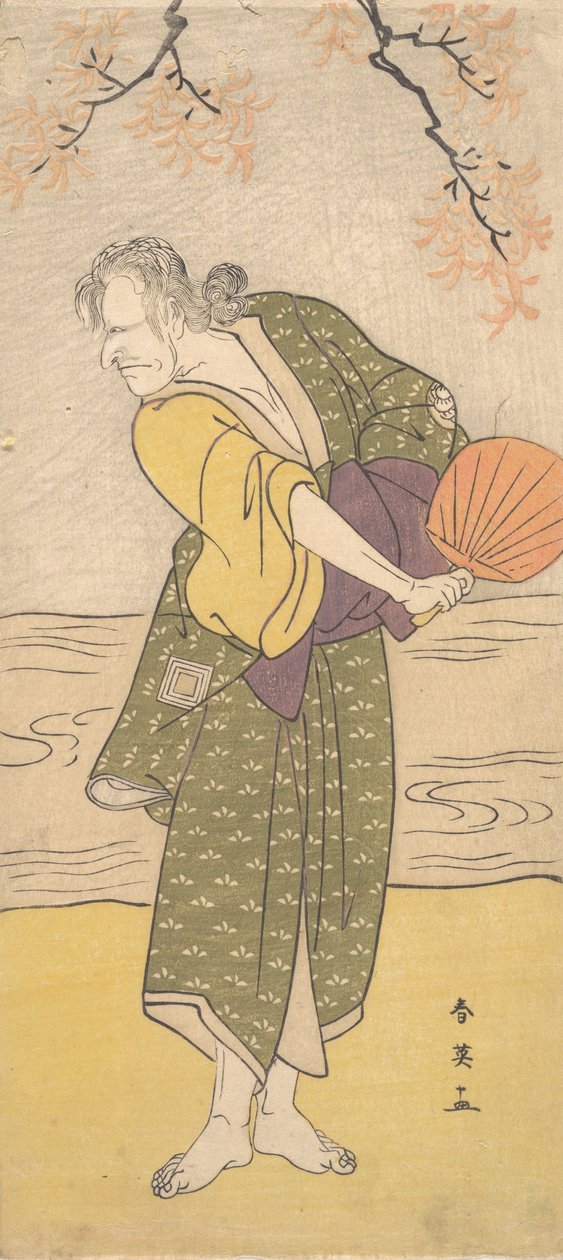 Neznámý herec z linie Ichikawa jako stará žena, ca. 1795. od Katsukawa Shun