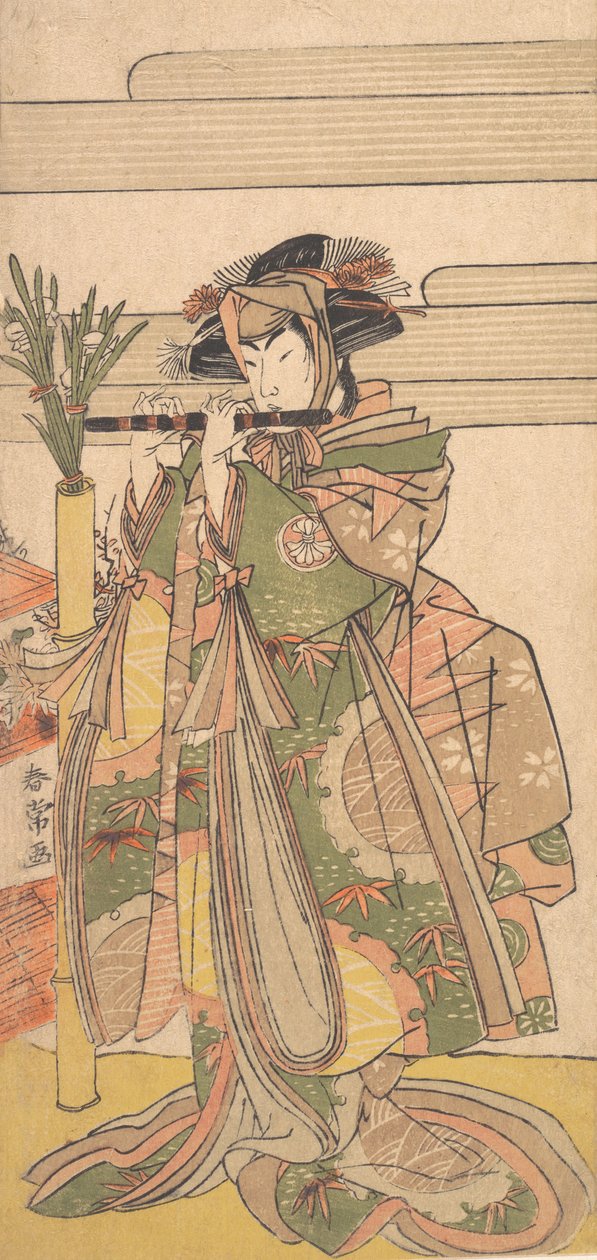 Třetí Segawa Kikunojo jako žena, ca. 1780. od Katsukawa Shunjo