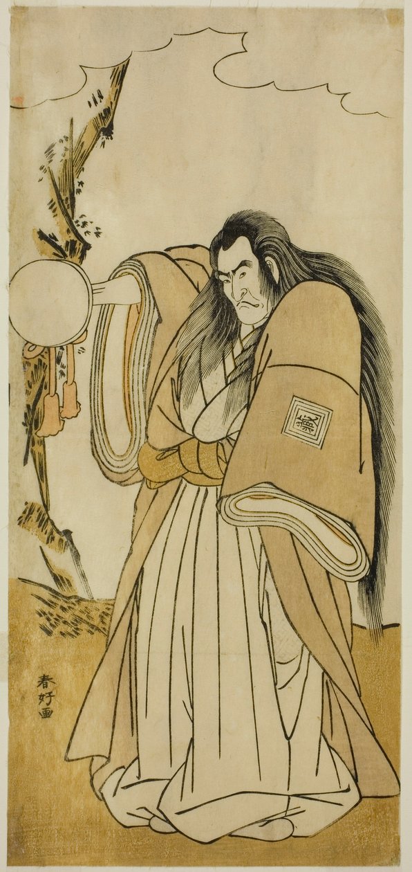 Herec Ičikawa Danzo IV. jako Šutokuin ve hře Tokimekuja O-Edo no Hatsuyuki, která se hrála v divadle Morita v jedenáctém měsíci roku 1780 od Katsukawa Shunkо̄