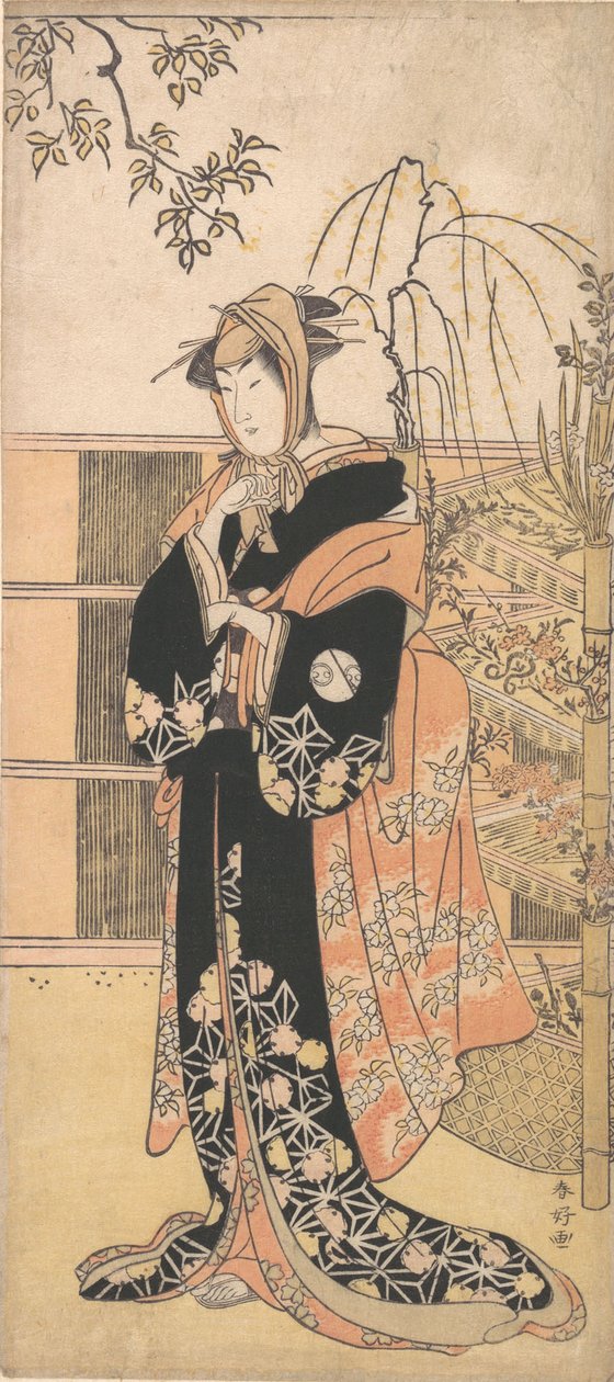 Kabuki a ca r Žena Segawa Kiku Dobrý člen Mužská cesta, že? 80. léta 18. století. od Katsukawa Shunko