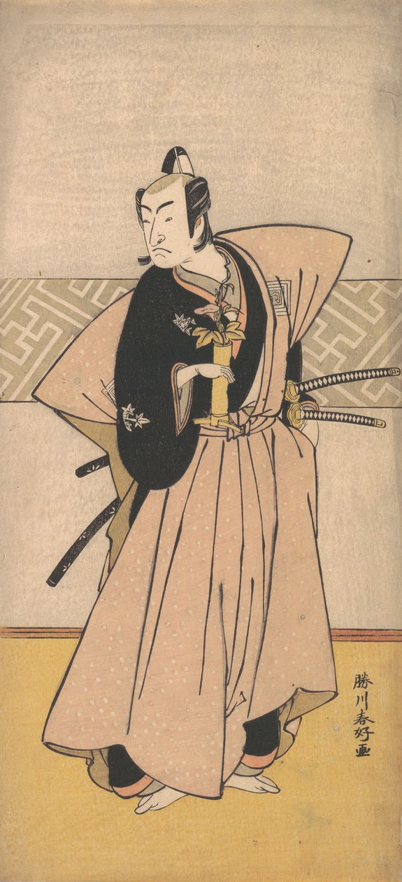 Herec Ichikawa Omezo jako samuraj se dvěma meči, 1743-1812. od Katsukawa Shunko