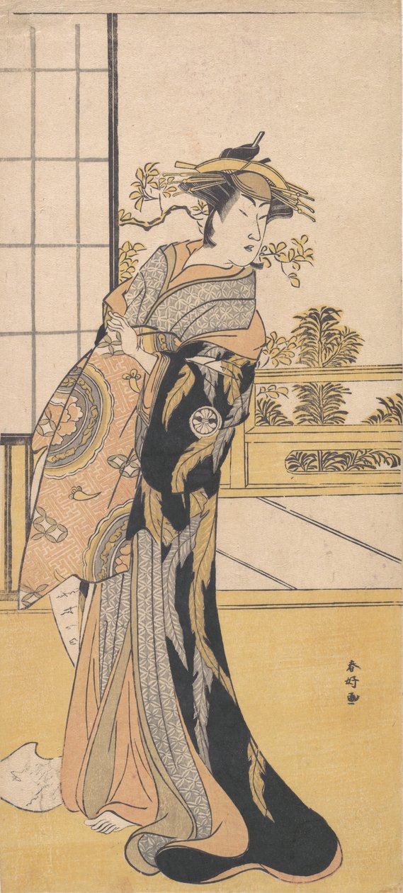 Herec Segawa Kikunojo 3. v ženské roli, ca. 1780. od Katsukawa Shunko