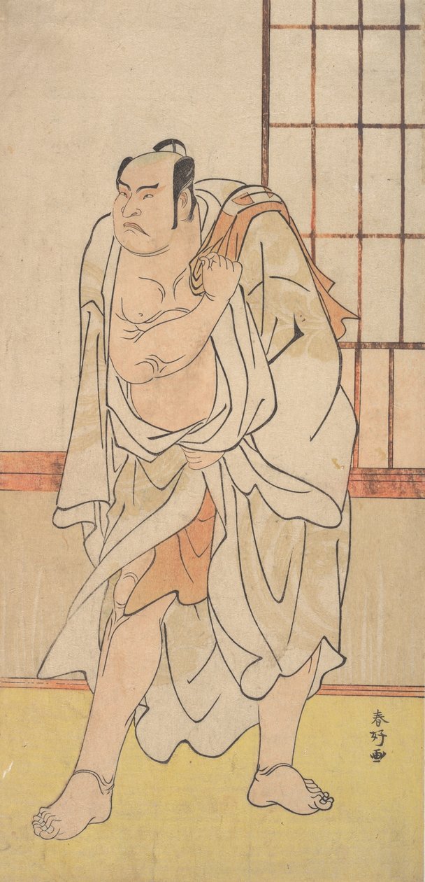 Třetí Otani Hiroji jako zápasník, ca. 1790. od Katsukawa Shunko