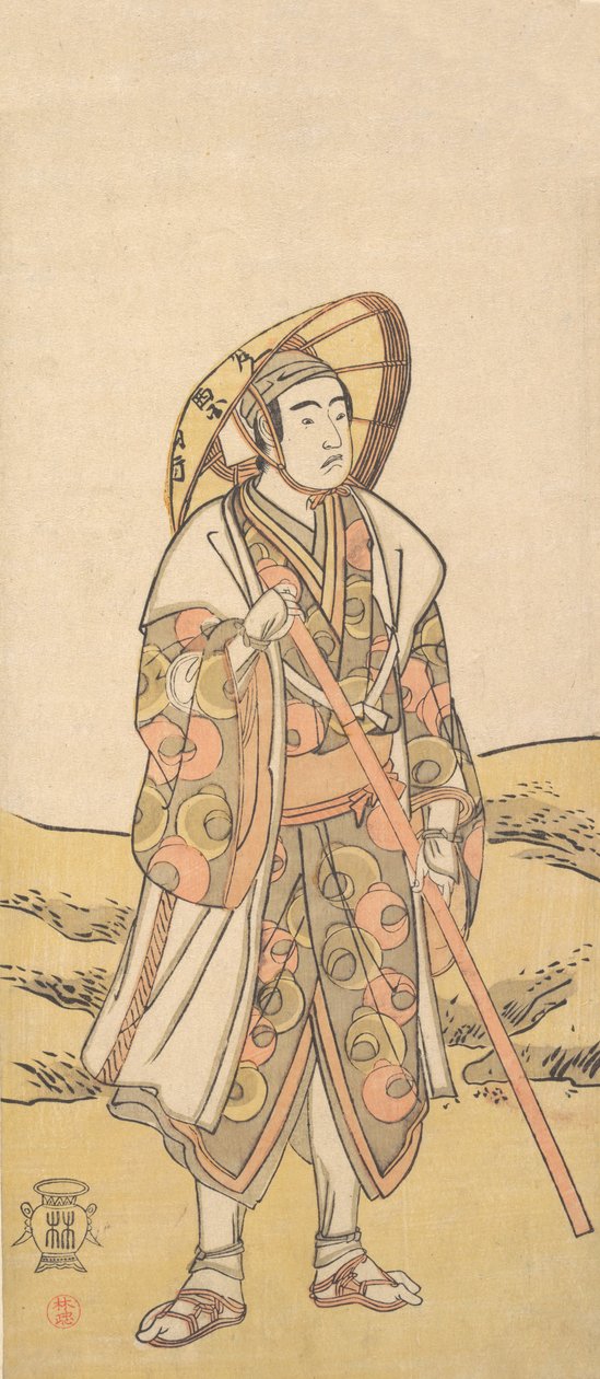 Třetí Sawamura Sojuro jako poutník do svatyně Kannon, ca. 1784-88. od Katsukawa Shunko