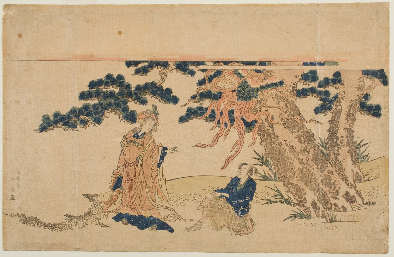 Péřové roucho (Hagoromo) od Katsukawa Shunsen