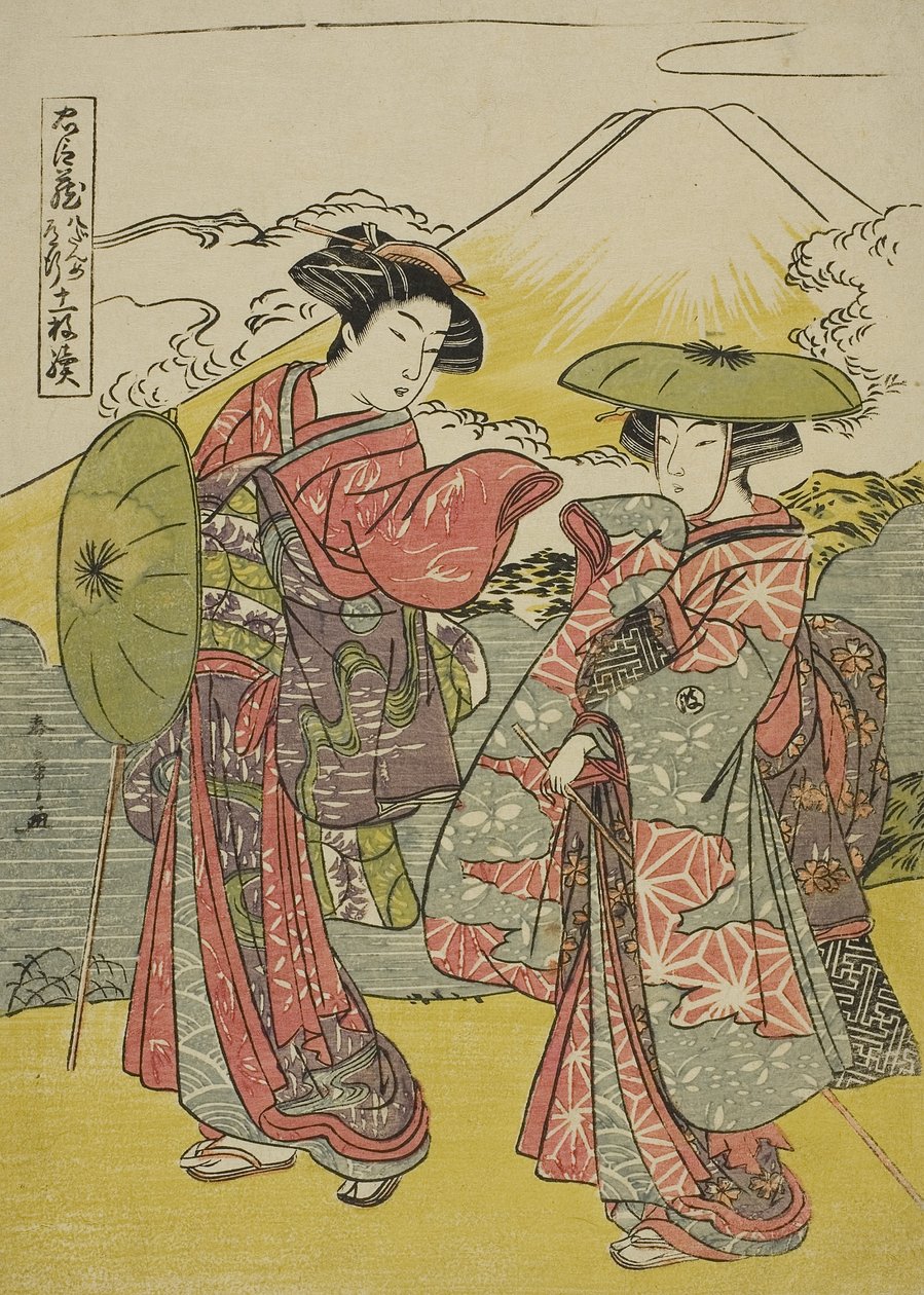 Osmé dějství: Svatební cesta ze hry Chushingura (Pokladnice věrných zadržovatelů), kolem 1779–1780 (barevný dřevořez; chuban) od Katsukawa Shunsho