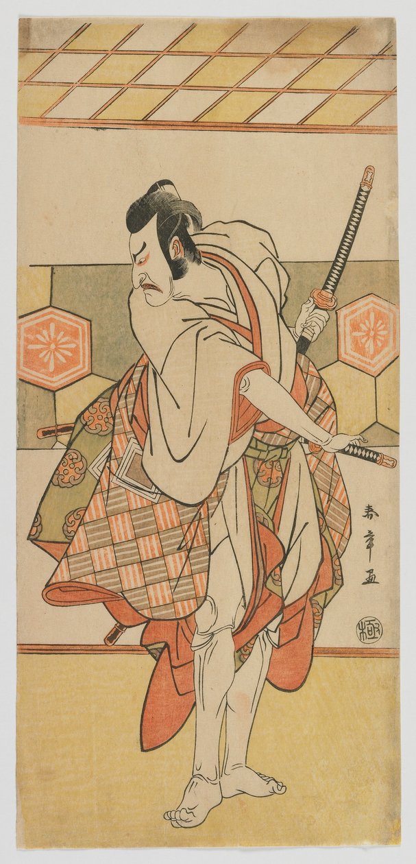 Kabuki ac a r. Ichikawa Dan Juro V, Edo Perio d od Katsukawa Shunsho