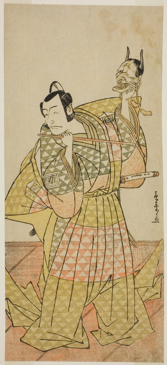 Tým Ichikawa Dan Juro V Jako člen Kusato Yusuke Te Pay Pozice na schůzce Snadno, Perfor Med At Te Nakamura Člen Te Te First Gate, 1778 od Katsukawa Shunsho