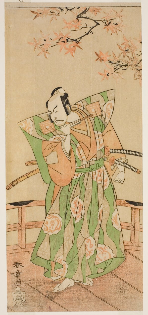 The Actor Ichikawa Danjuro V as Momonoi Wakasanosuke Yasuchika (?) in the Play Kanadehon Chushingura (?), Performed at the Nakamura Theater (?) in the Fifth Month, 1771 (?) od Katsukawa Shunsho