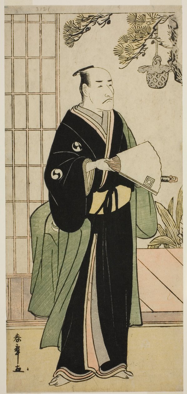 Herec Ichikawa Danjuro V jako Oboshi Yuranosuke ve hře Kanadehon Chushingura, hrál v divadle Nakamura v pátém měsíci, 1783 od Katsukawa Shunsho