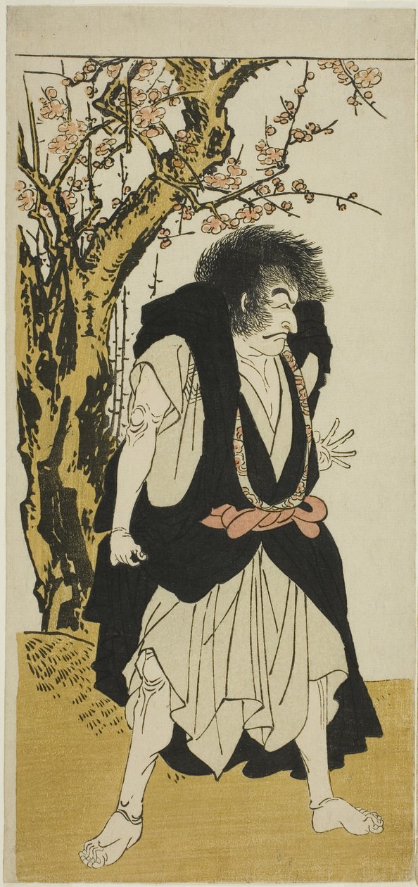 Herec Ichikawa Danjuro V jako odpadlý buddhistický mnich Wantetsu z Okamidani, v páté scéně hry Nishiki Tsui no Yumitori (Dandyish Brocade: Opposing Warriors), hrál v divadle Morita v jedenáctém měsíci, 1778 od Katsukawa Shunsho