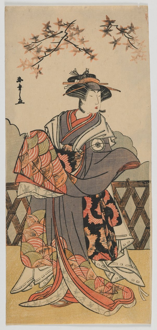Herec Iwai Hanshiro IV, období Edo, konec 80. let 18. století (barevný dřevořez) od Katsukawa Shunsho