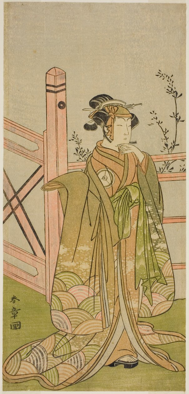 Herec Iwai Hanshiro IV v neznámé roli od Katsukawa Shunsho