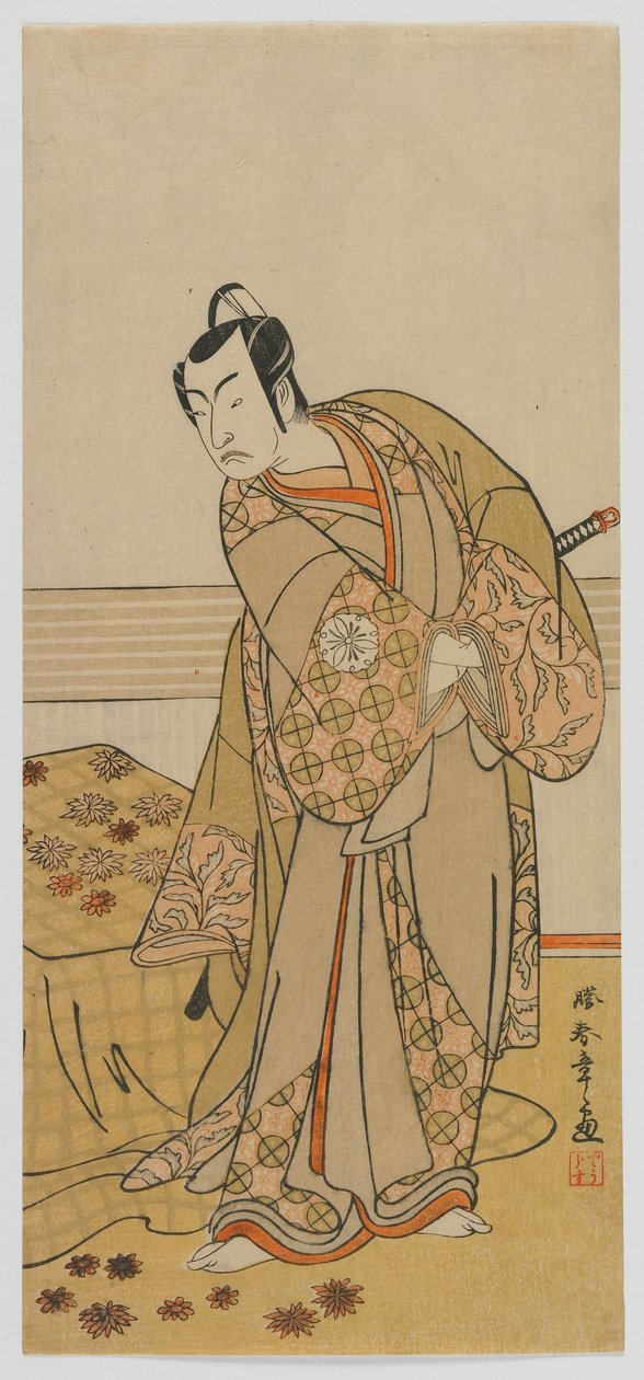 Herec Matsumoto Koshiro IV, období Edo, konec 70. let 18. století (barevný dřevořez) od Katsukawa Shunsho