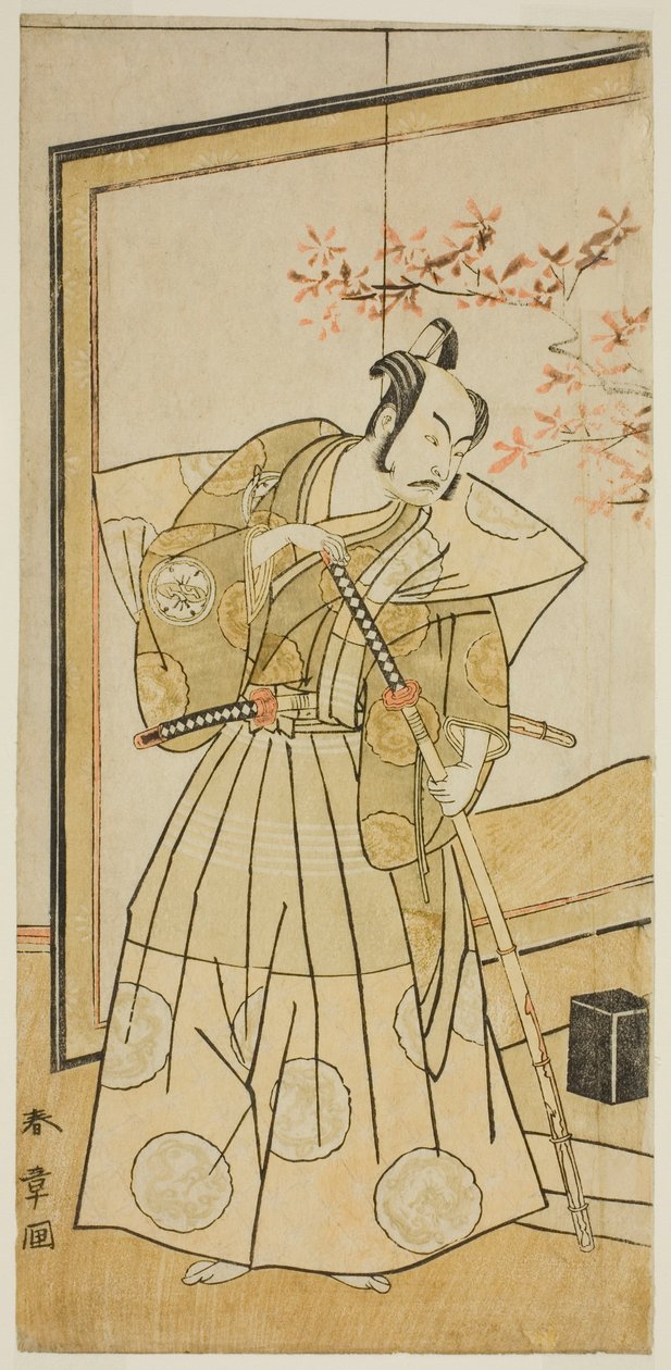 Svět prvního sněhu, perforovaný v Moritě, 1773 od Katsukawa Shunsho