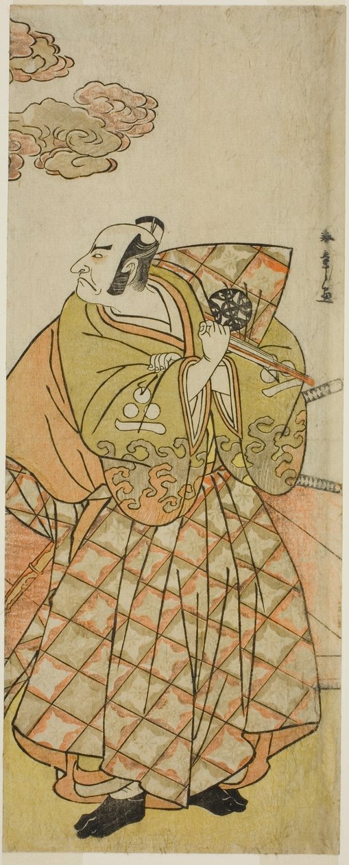 Herec Nakamura Nakazo I jako Watanabe no Tsuna ve hře Shitenno Tonoi no Kisewata, hrál v divadle Nakamura v jedenáctém měsíci, 1781 od Katsukawa Shunsho