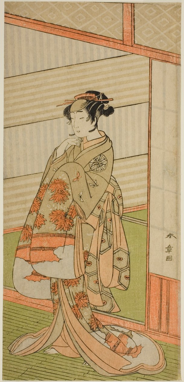 Herec Nakamura Noshio I v neznámé roli od Katsukawa Shunsho