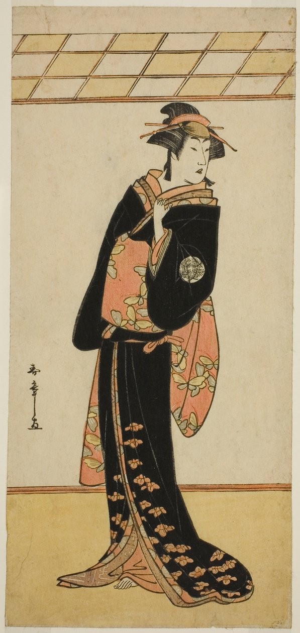 Herec Nakamura Riko I jako Lady Manko (Manko Gozen) (?) v Play Soga Musume Choja (?), Hrané v divadle Nakamura (?) v prvním měsíci, 1784 (?) od Katsukawa Shunsho