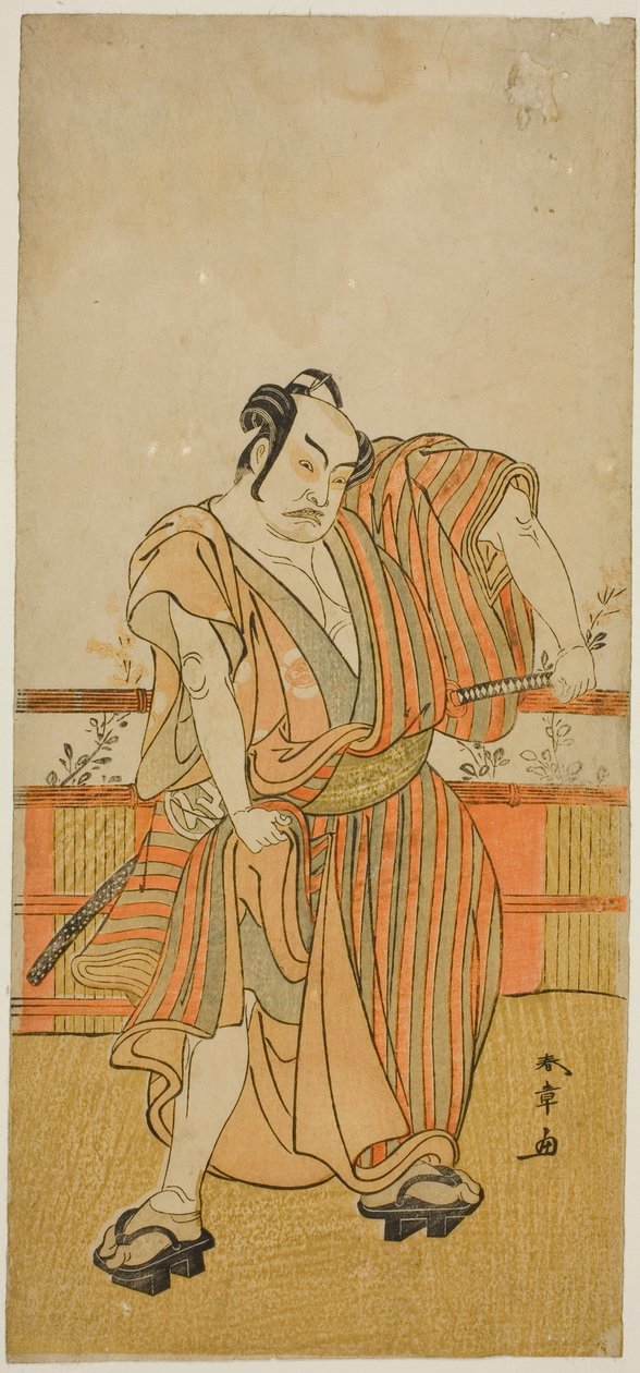 Herec Nakamura Sukegoro II v neznámé roli od Katsukawa Shunsho