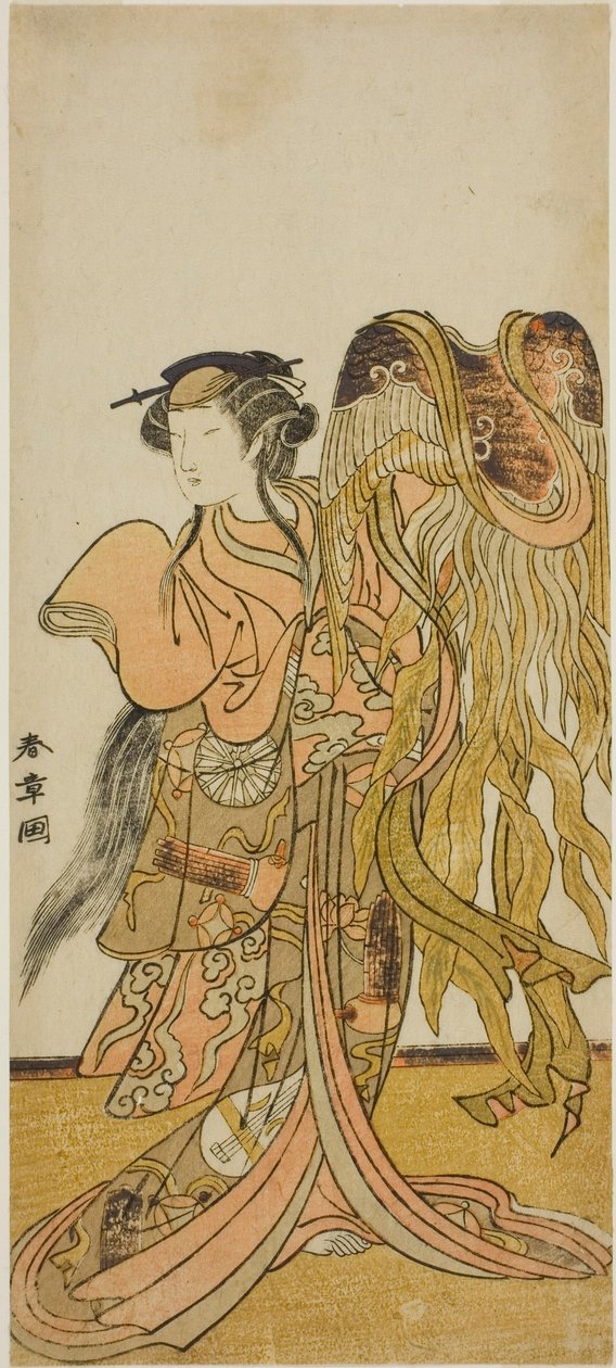 Herec Nakamura Tomijuro I jako kurtizána Toyama z Tsuruga ve hře Keisei Tsuki no Miyako, uvedené v divadle Morita v osmém měsíci, 1775 od Katsukawa Shunsho
