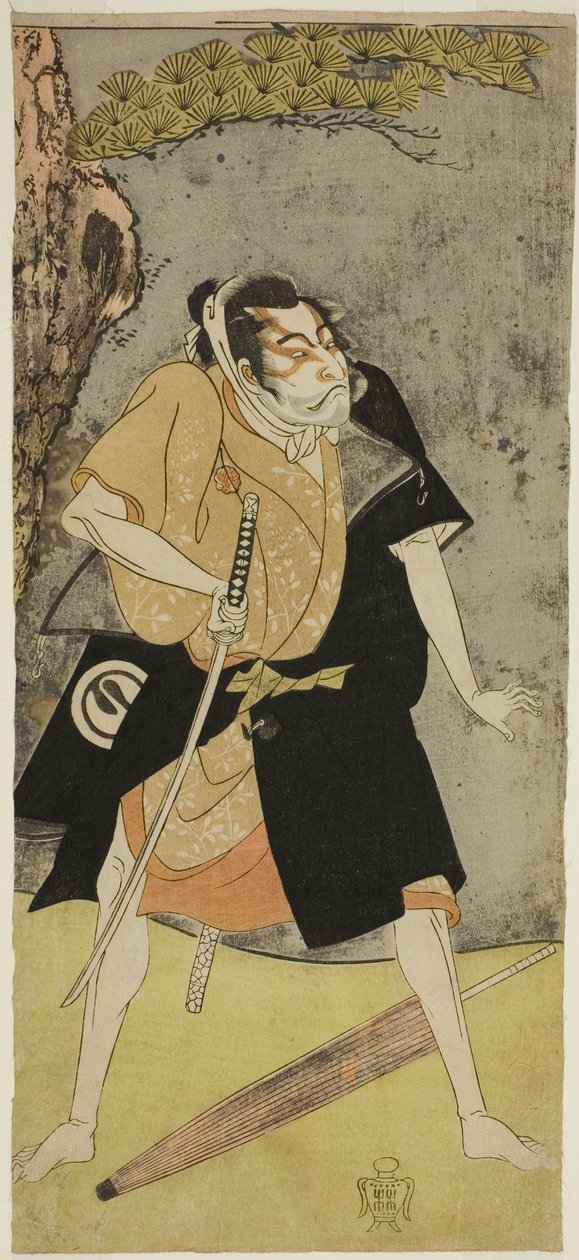 Herec Sawamura Sojuro II jako psanec od Katsukawa Shunsho