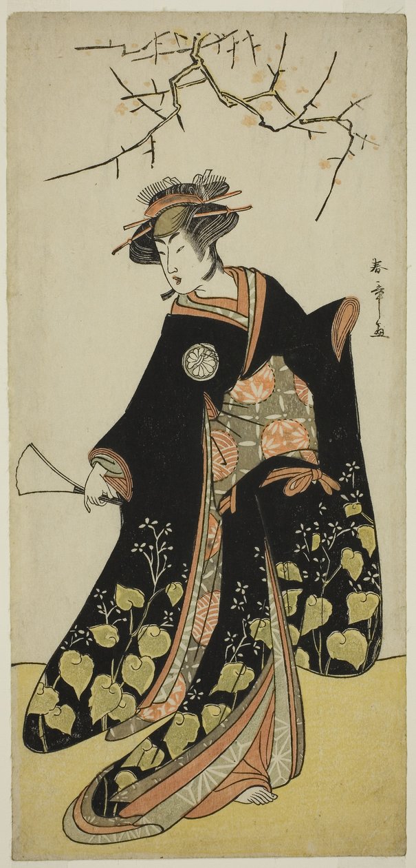 Herec Segawa Kikunojo III jako duch Joro-gumo (Harlot Spider), kolem roku 1781 (barevný dřevotisk; Hosoban) od Katsukawa Shunsho