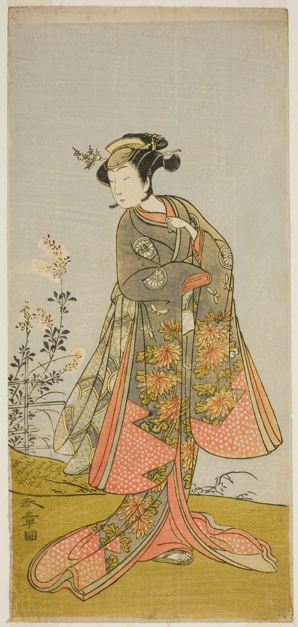 Herec Segawa Yujiro I v neznámé roli od Katsukawa Shunsho