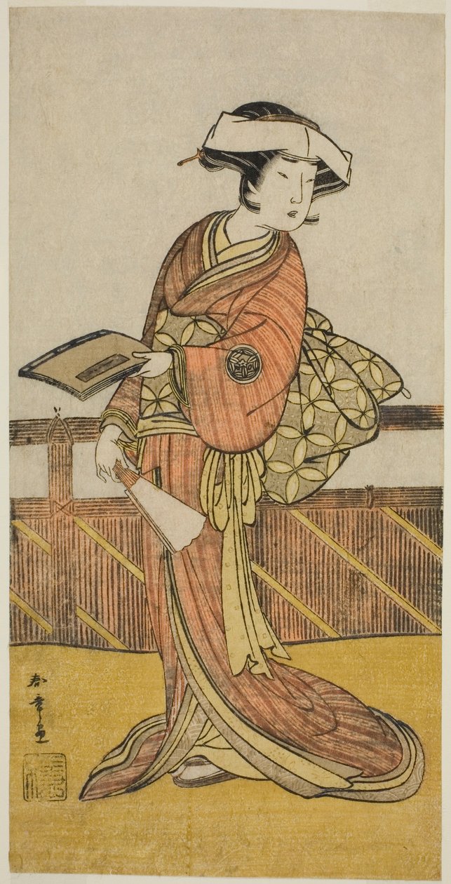 Yamashita Kinsaku II jako Oishi (?) ve hře Kanadehon Chushin Nagori no Kura (?), uvedené v divadle Nakamora v devátém měsíci, 1780 (?) od Katsukawa Shunsho