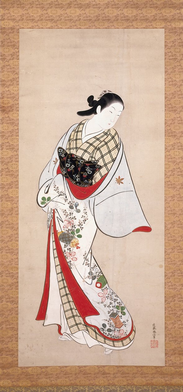 Portrét Takao (inkoust a barva na papíře) od Katsunobu Kondo